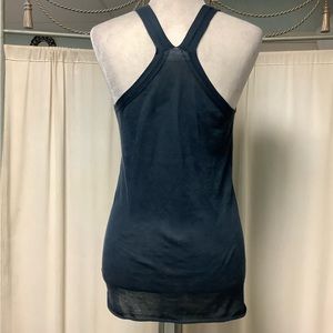 Tsesay cotton teal blue thin knit sleeveless tank top